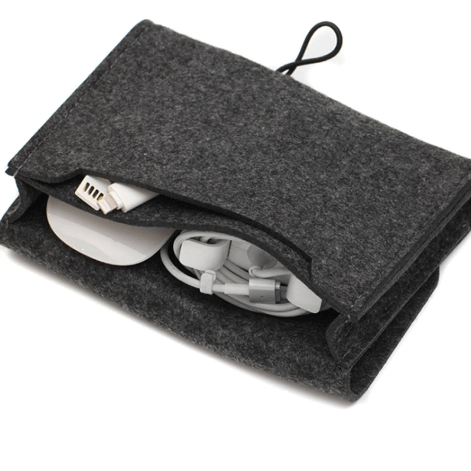 Portable Felt Power Adapter Storage BagProtective Case 6