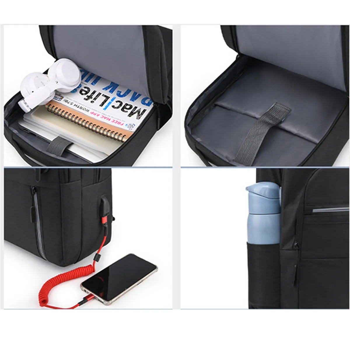 In Stock Large USB Charging Business Laptop Backpack 3