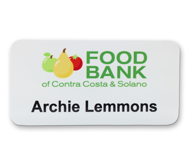 The Athena full color metal name badge 1.5" x 3" 5