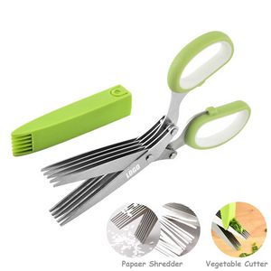 5 Blade Herb Chopper Scissors With Ergonomic Dual Color Handle 10