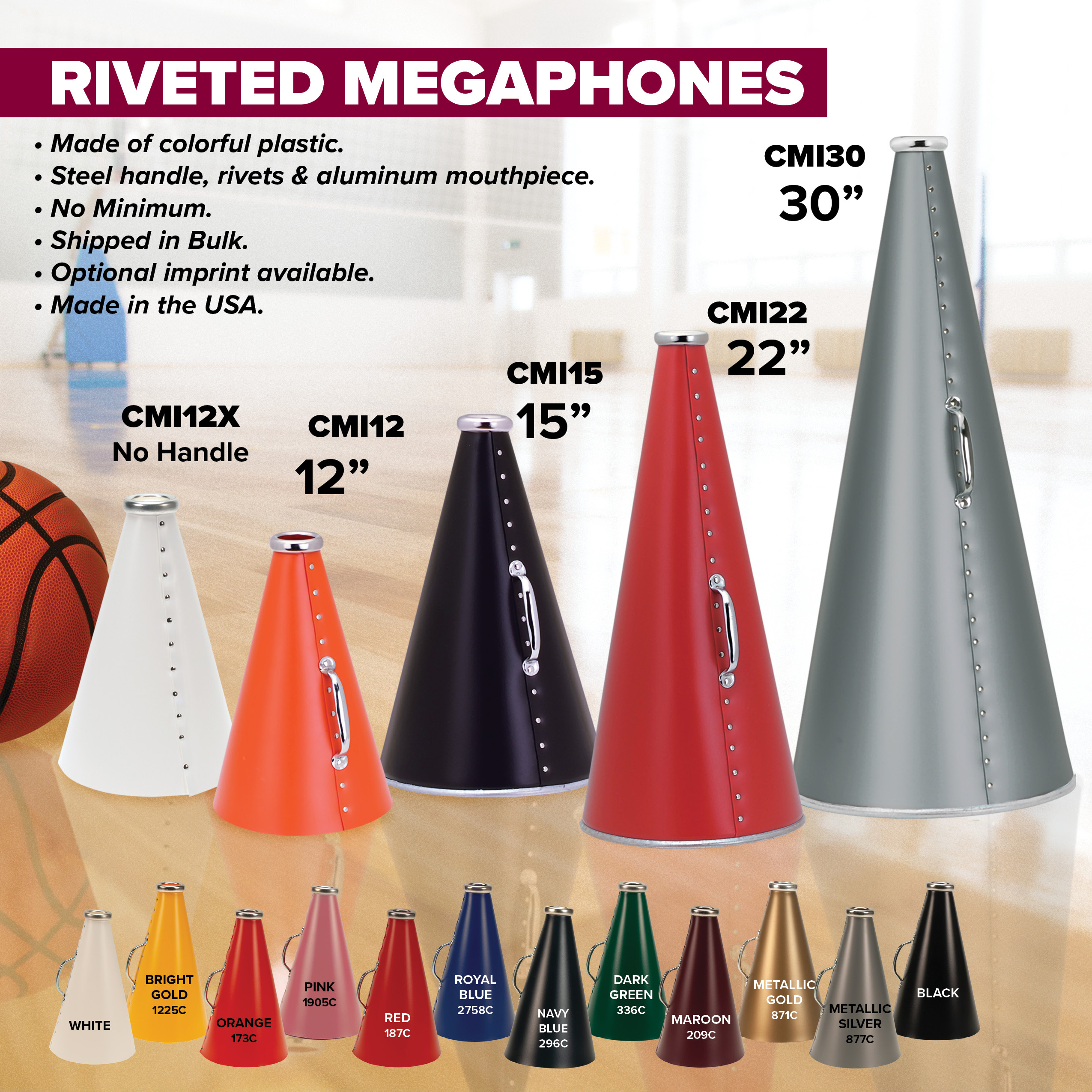 12" Riveted Megaphone - No Handle 5