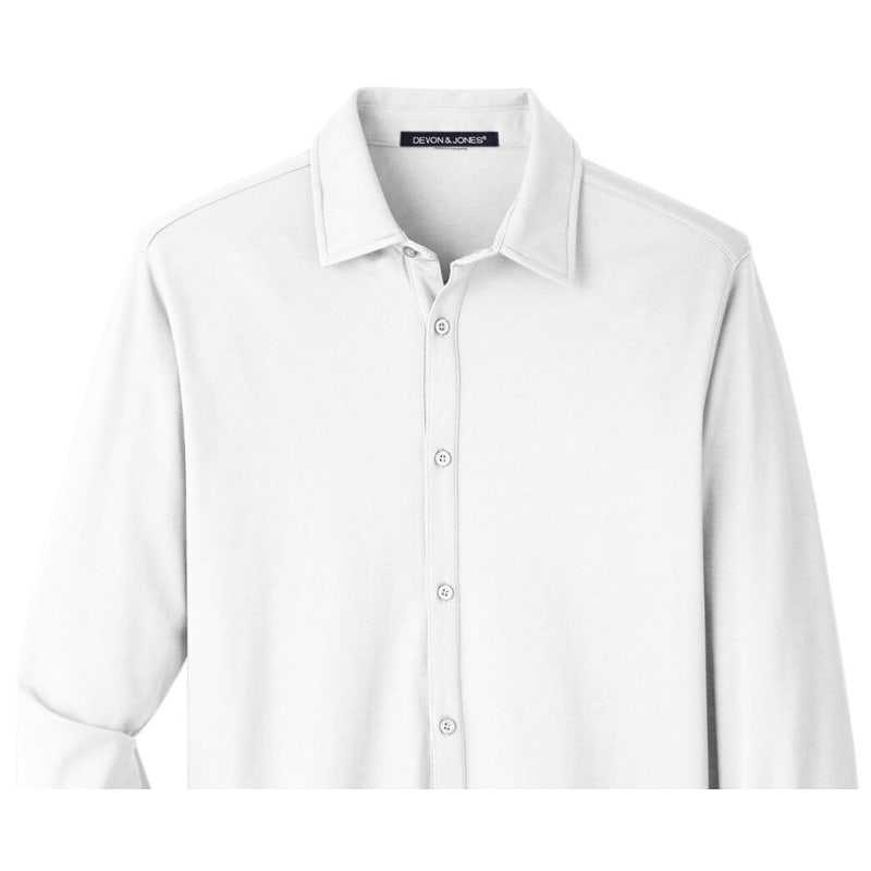 Devon & Jones Men's CrownLux Performance™ Plaited Button-Down Shirt 12