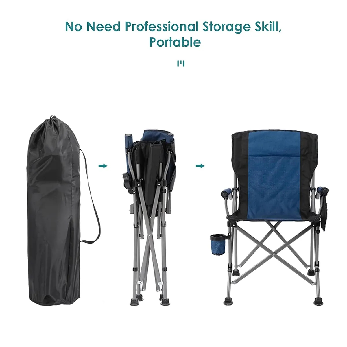 Folding Outdoor Camping Chair with carry Bag and Cup Holder 6