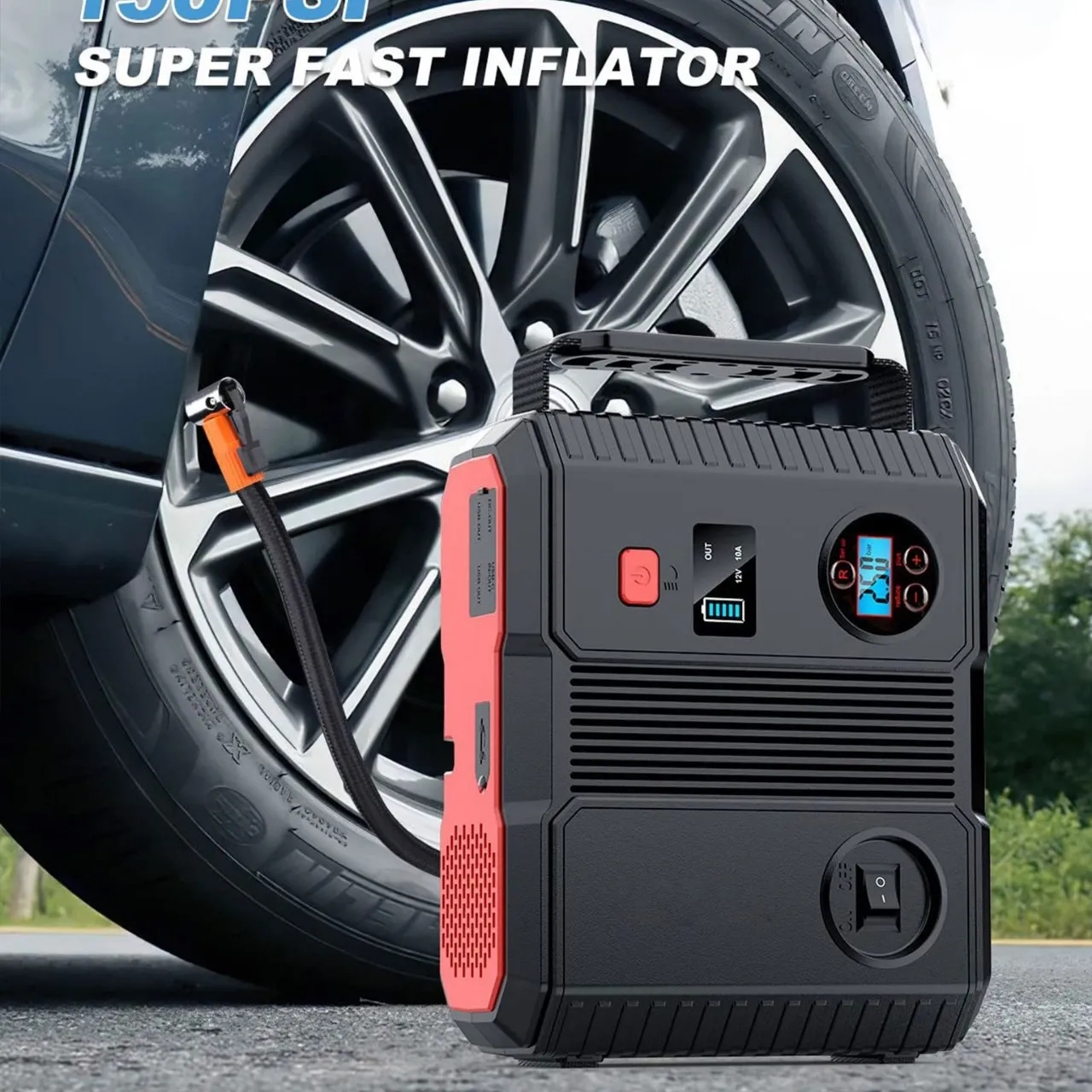 Car Jump Starter with Air Compressor 2