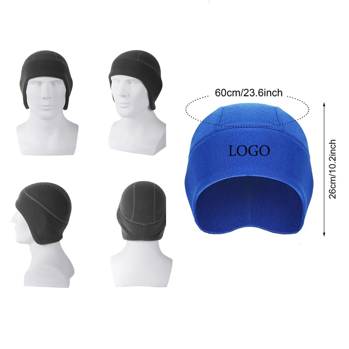 Winter Warm Cap Soft Polar Fleece Skull Hat 5