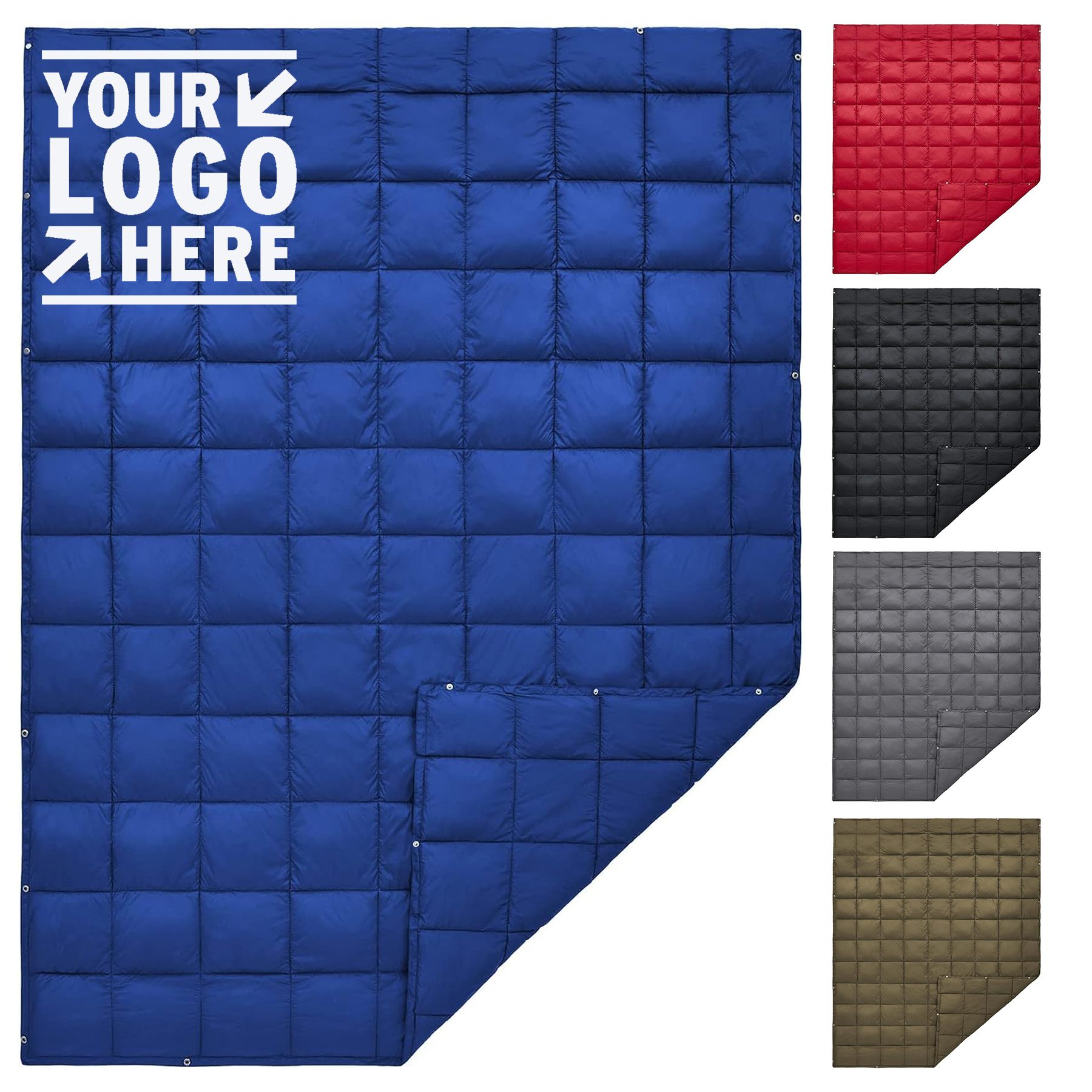 Multifunctional Water Repellent Lightweight Warm Puffy Outdoor Camping Blanket With Snap Button 2