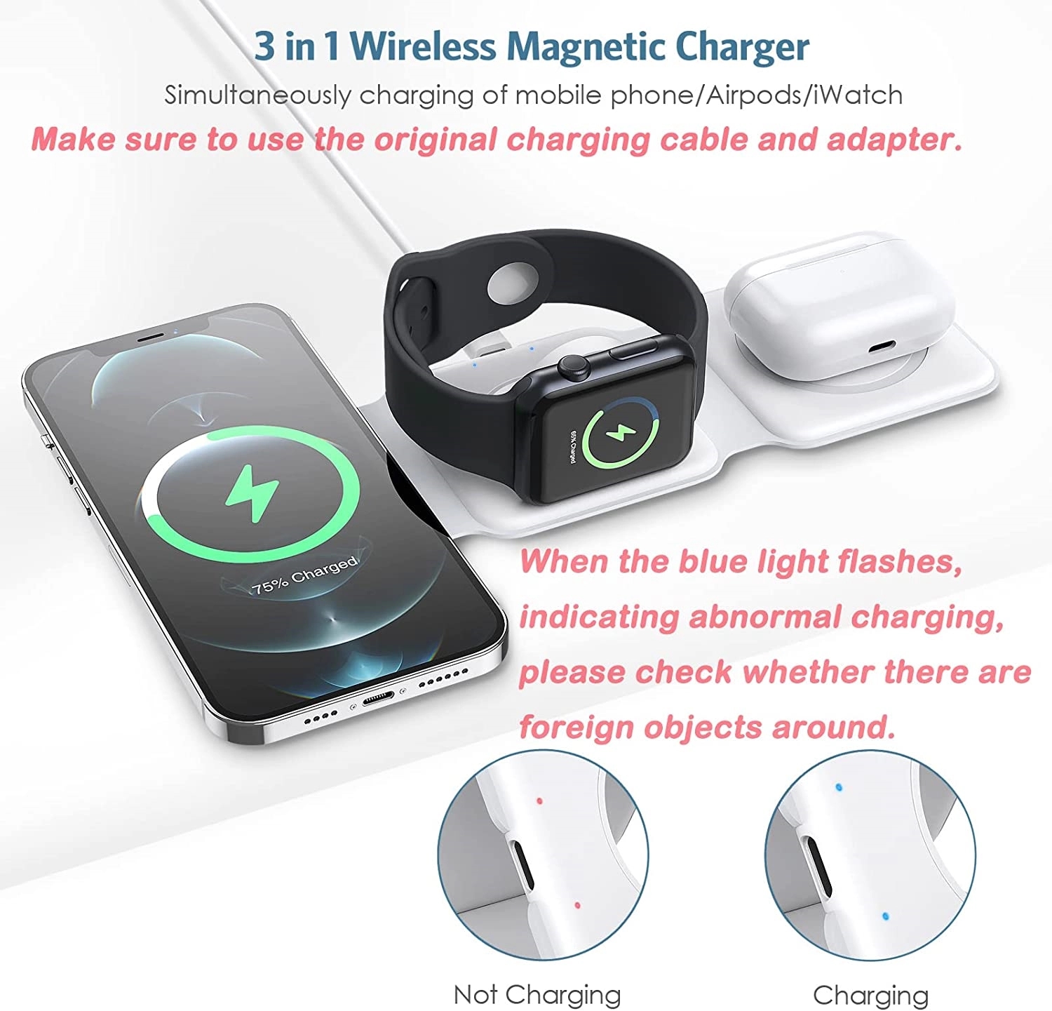 3 In 1 Foldable Wireless Charger 3