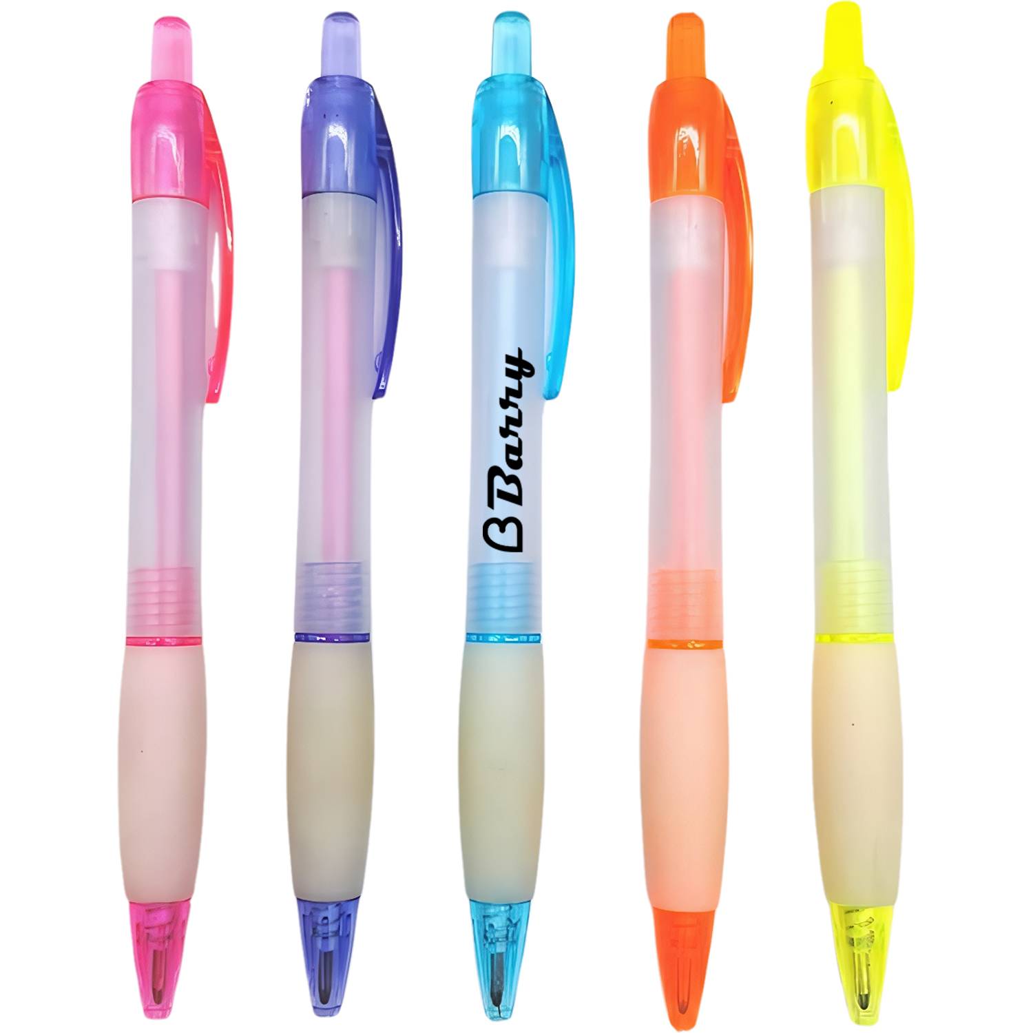 Frosted Plastic Retractable Ballpoint Pen 3