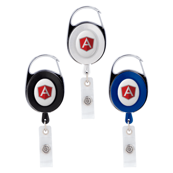 Oval Metal Retractable Badge Reel with Carabiner 21