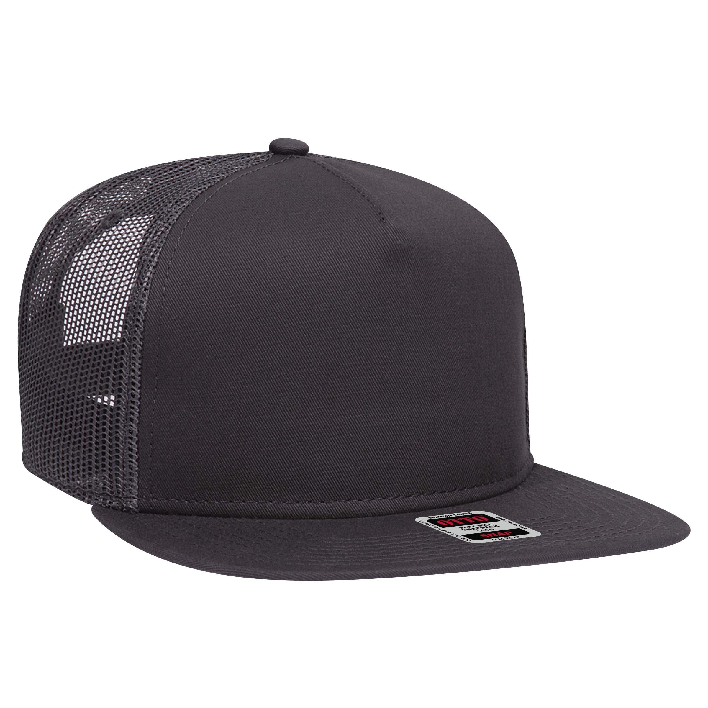 OTTO CAP® OTTO SNAP 5 Panel Pro Style Mesh Back Trucker Snapback Hat 14