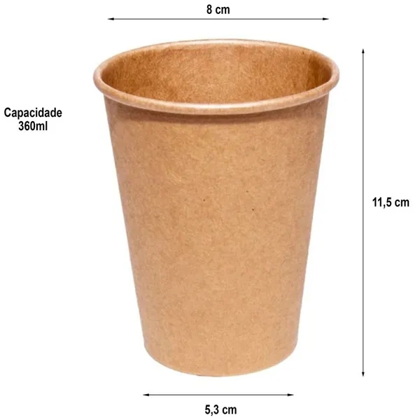 100% Kraft Paper Cup (12Oz) 5