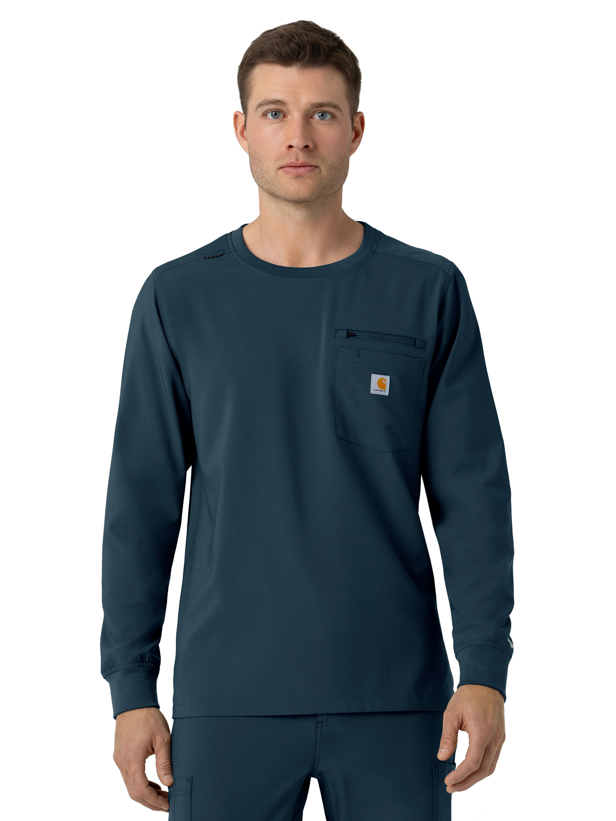 Carhartt Scrubs - Men's Two-Pocket Crew Neck Long Sleeve Scrub Top 7