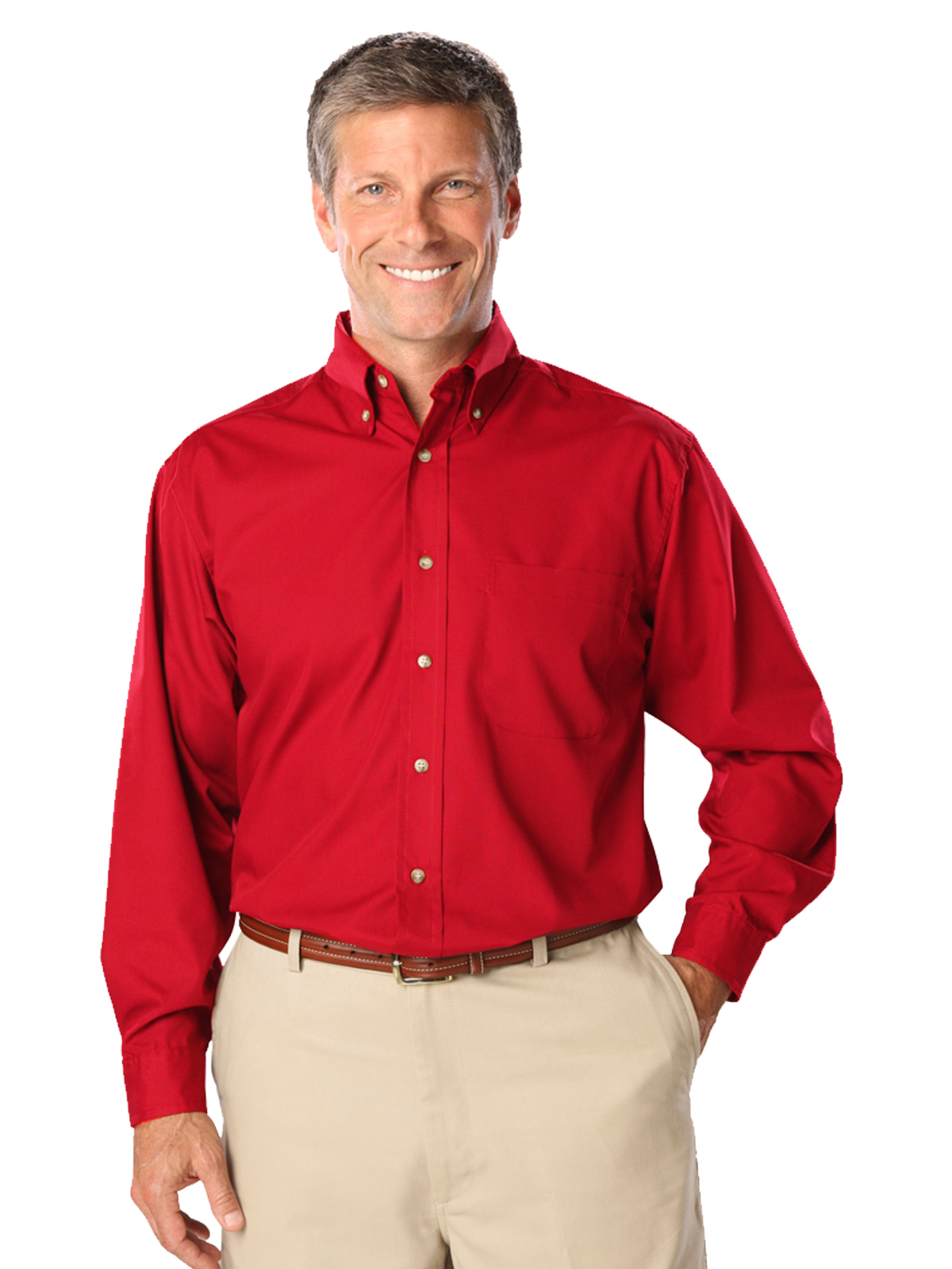 Blue Generation - Men's 1-Pocket Superblend Poplin Shirt 48