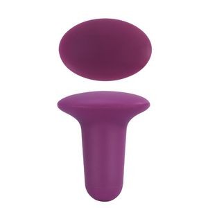 Elegant Oval Panel Nail Shaped Silicone Wine Stopper Cork 14