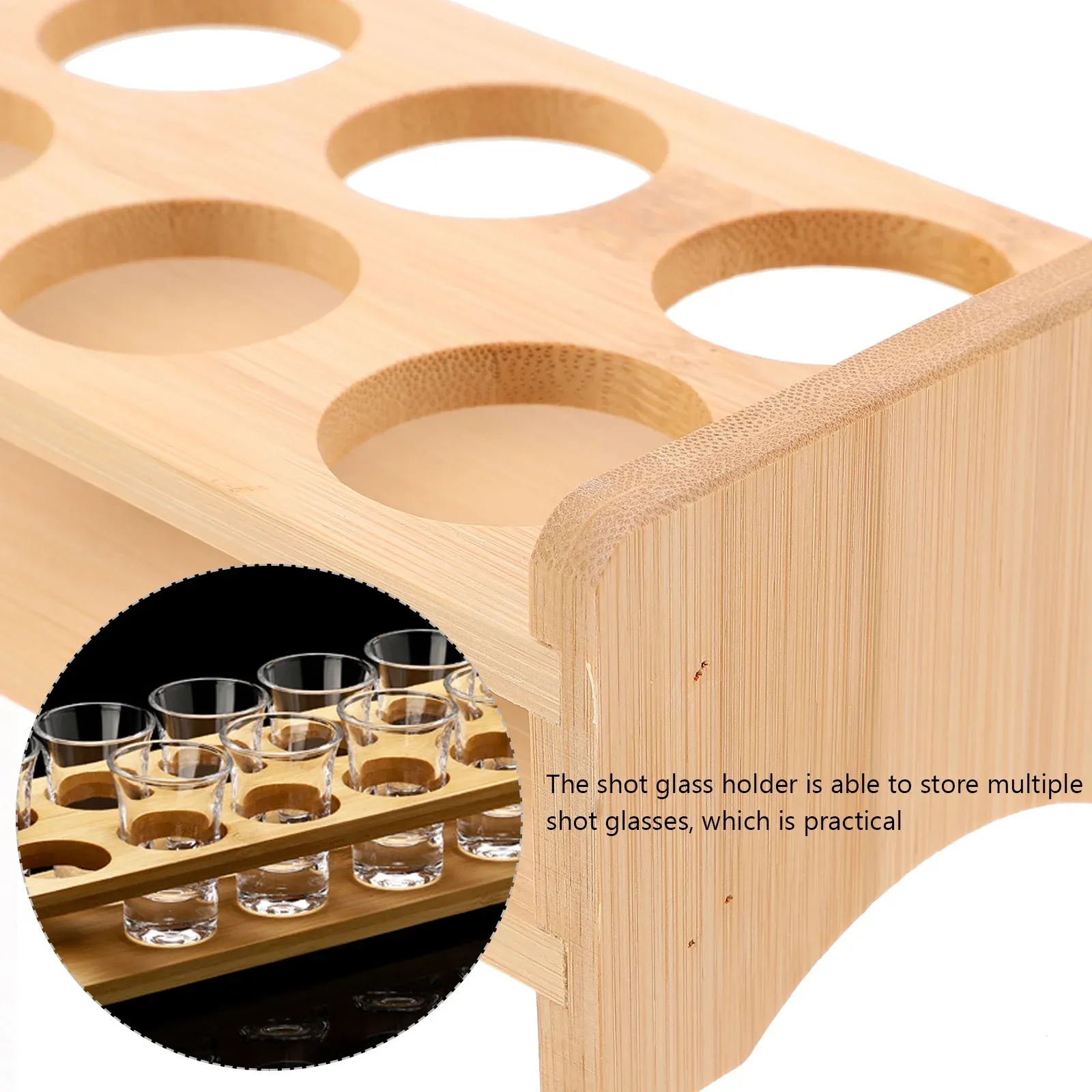 12-Glass Beer Shot Glasses Tray Storage Holder 6
