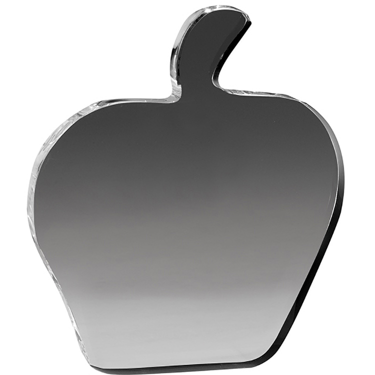 Clear Apple Paper Weight (4 1/8"x 4 5/8" 3/8") Laser Engraved 3