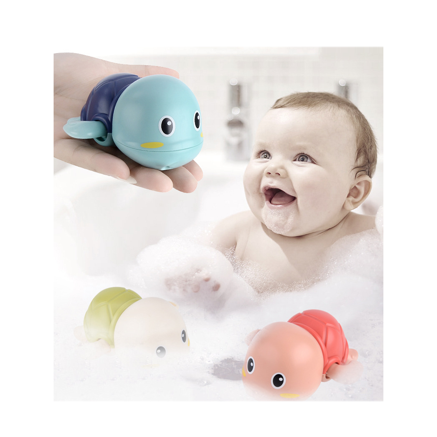 Toddler Wind Up Turtle Floating Bath Toy 7