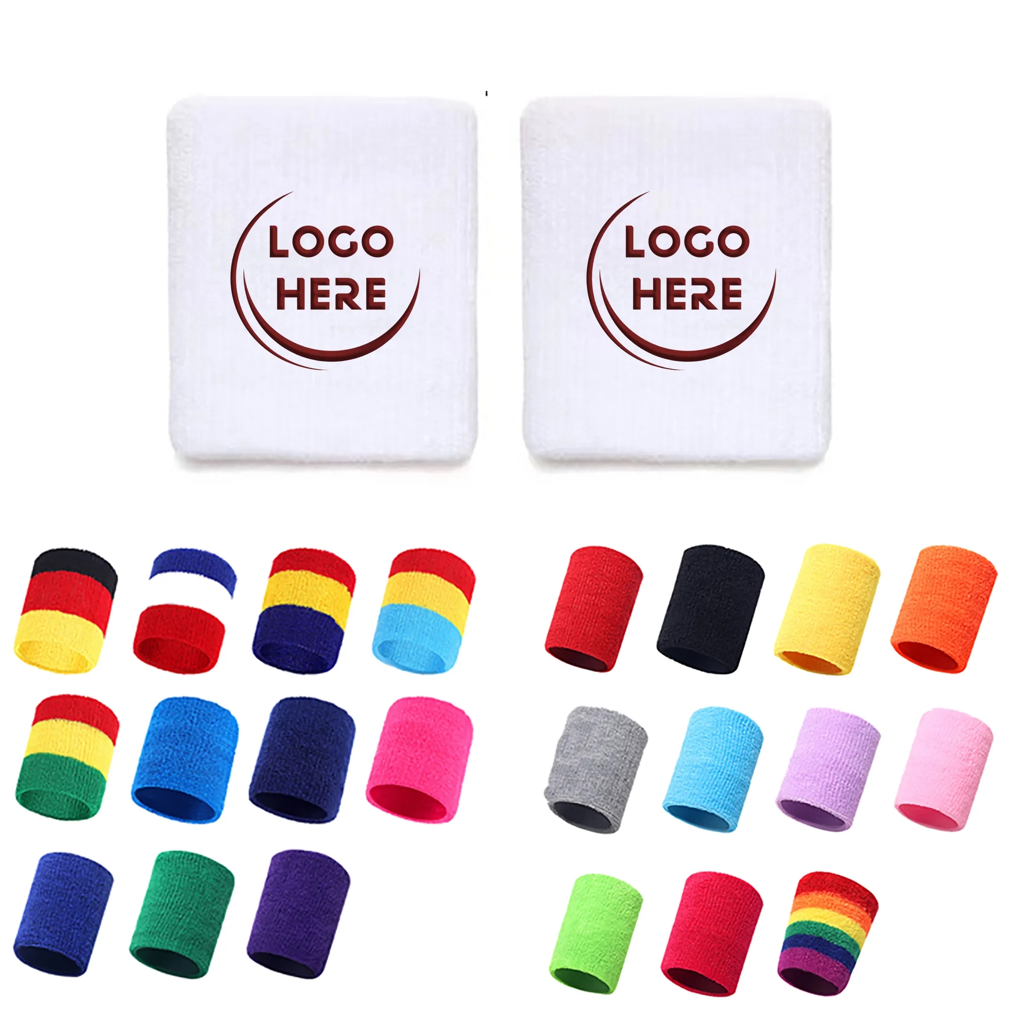 Sport Cotton Elastic Wrist Sweatband 3