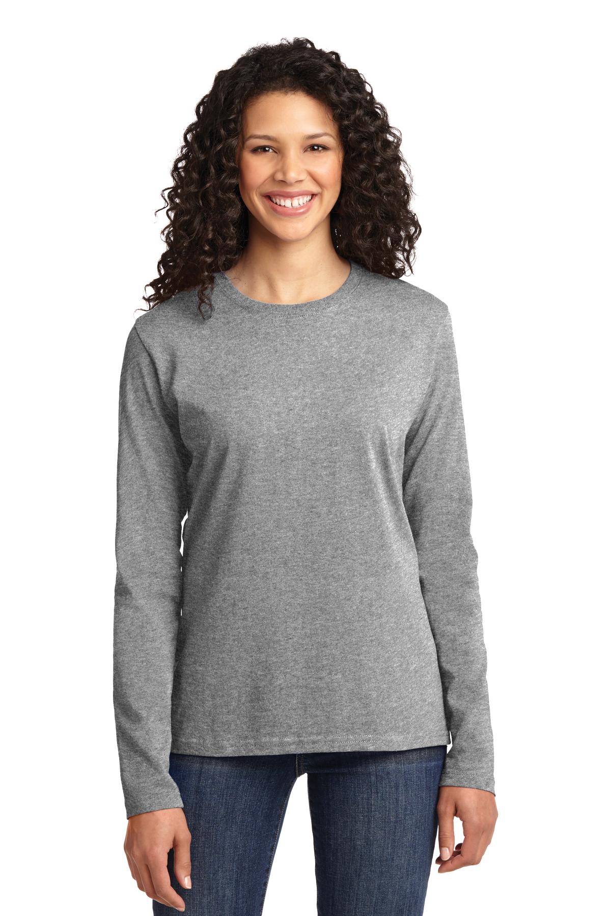 Port & Co Women's Long Sleeve Core Cotton Tee. LPC54LS 35