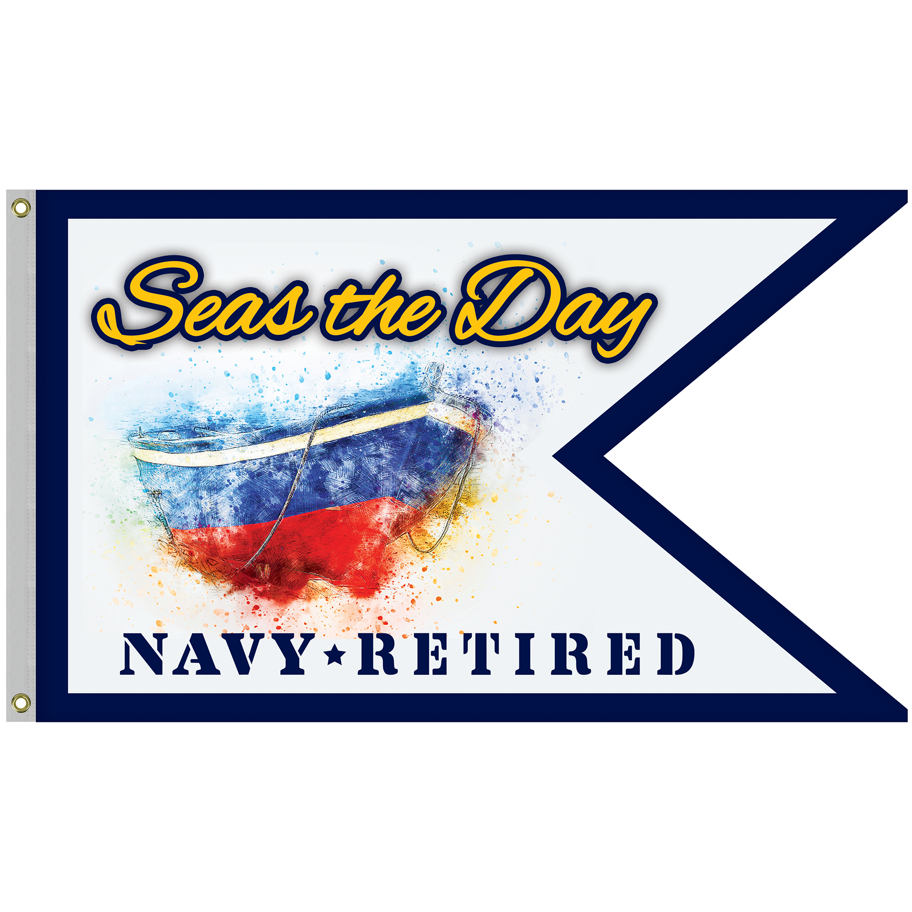 Single Reverse Knitted Polyester Guidon Boat Flag (36"x60") 10