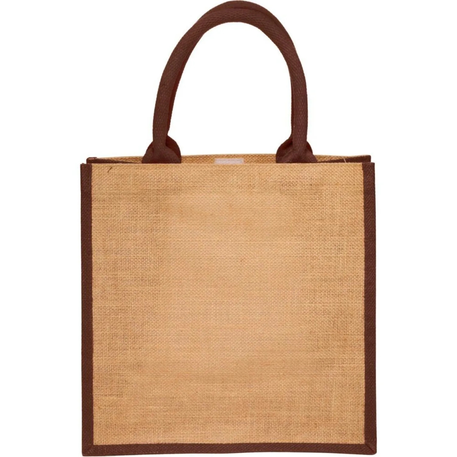 Laminated Jute Bags & Colored Sides and Handles W/ Gusset, custom tote bag with logo imprint 7