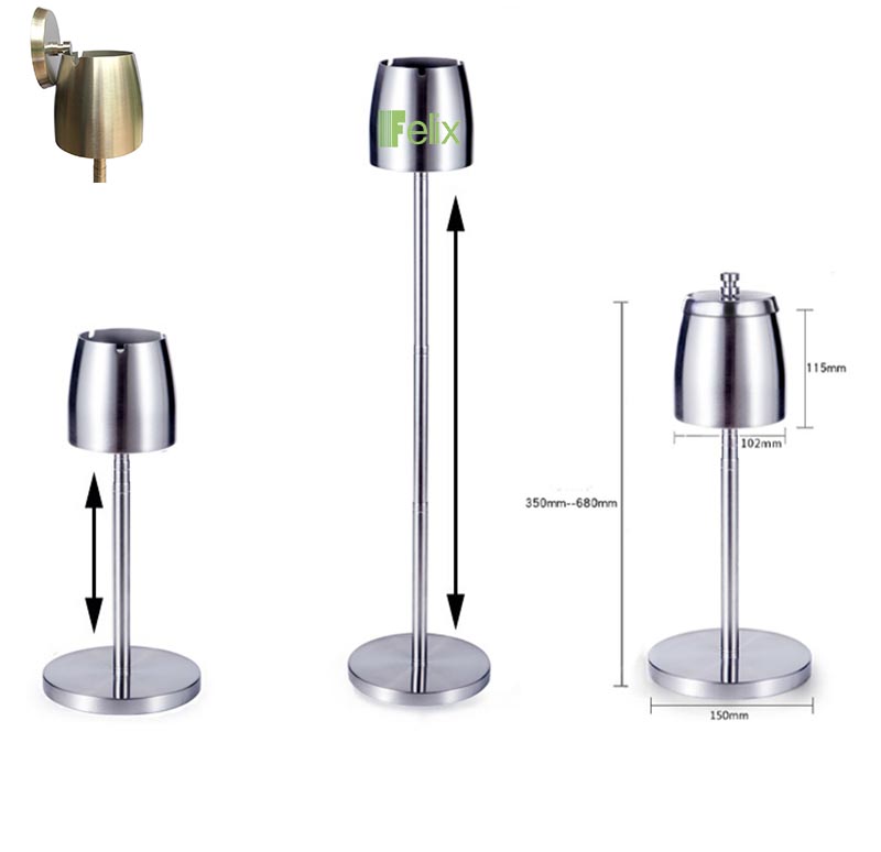 Retractable Standing Ashtray With Lid 2