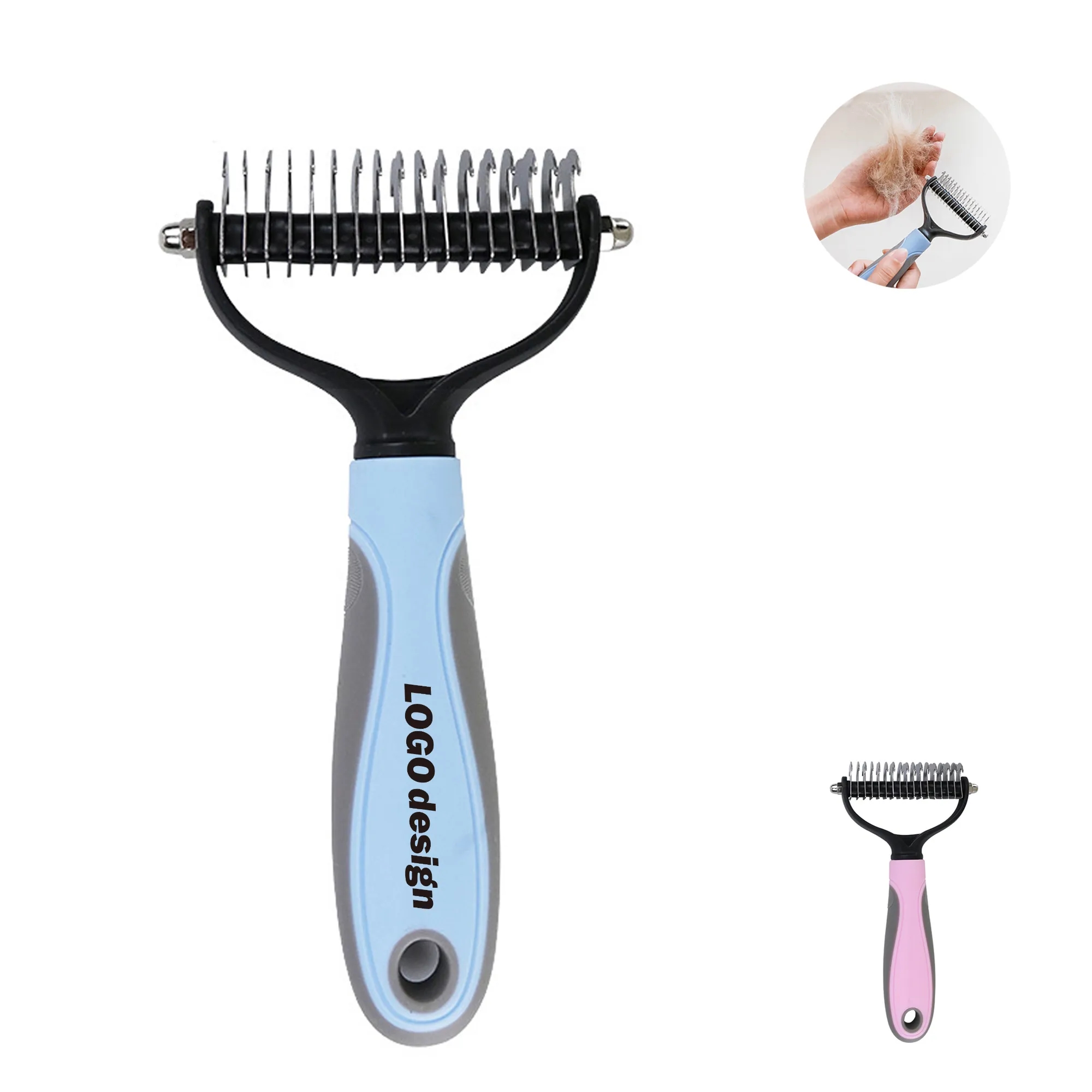 Pet Grooming Brush Dematting Undercoat Rake Comb MOQ 50 PCS 2