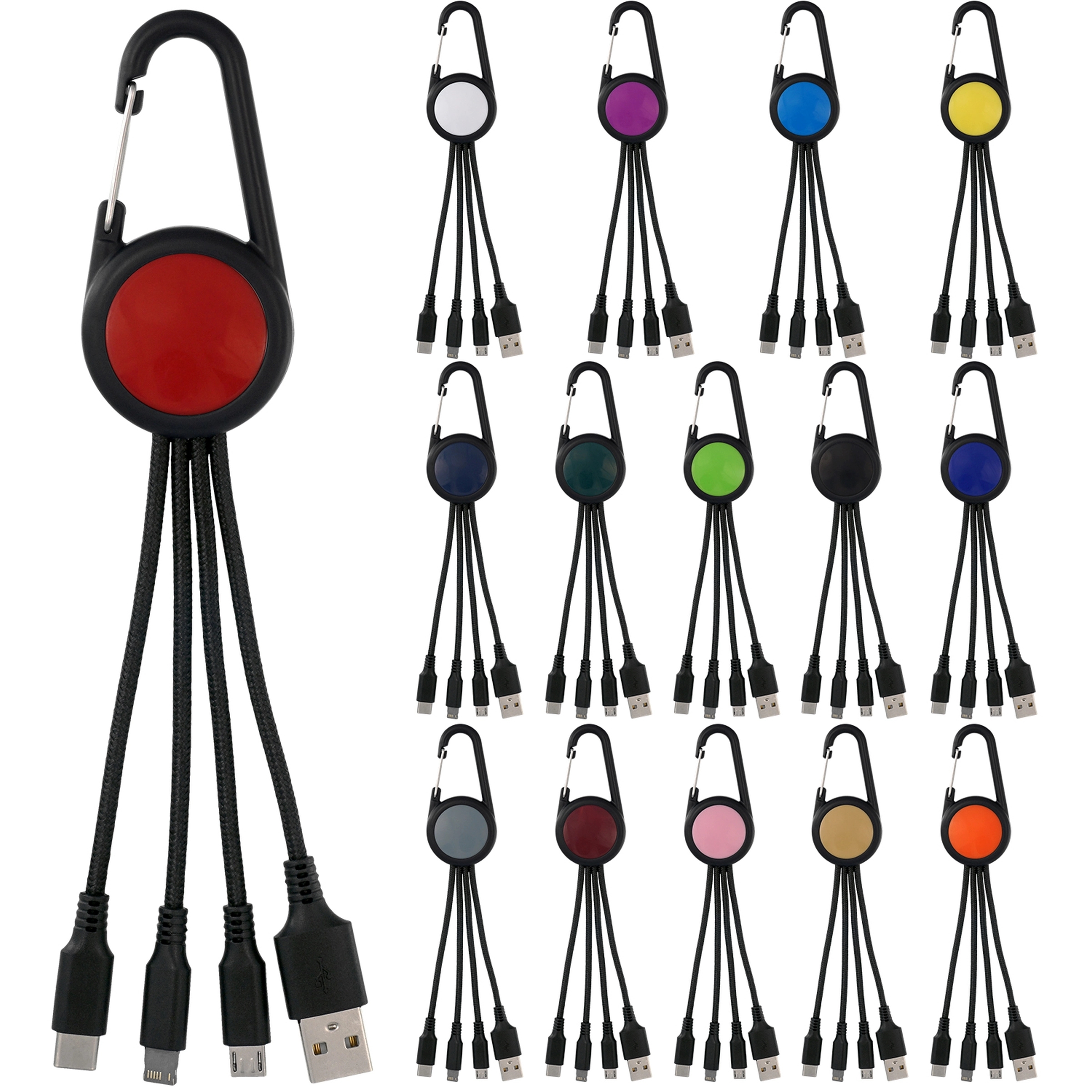 COLORFUL 3-IN-1 CARABINER CHARGING CABLE 21