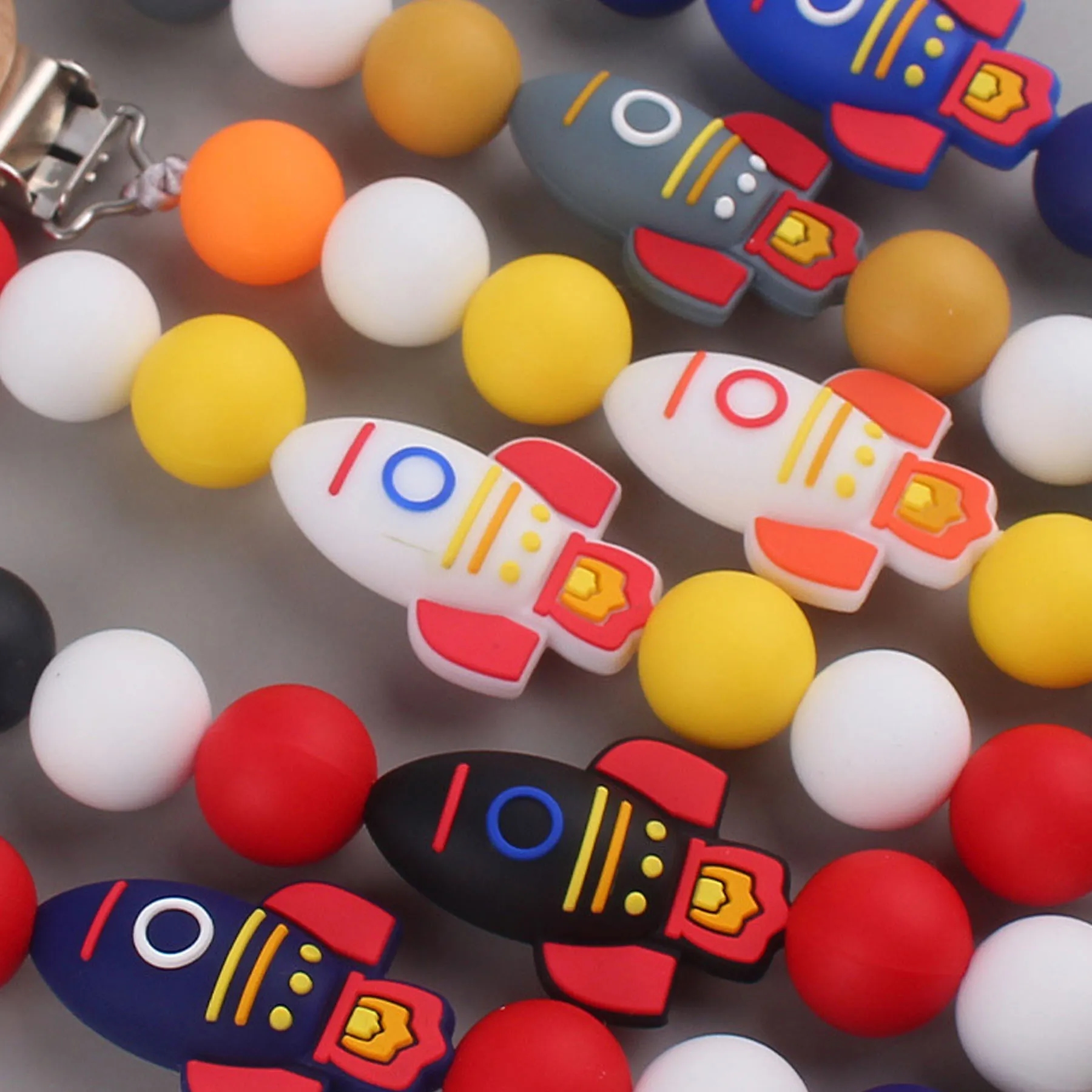 Cartoon Rocket Pacifier Chain 7