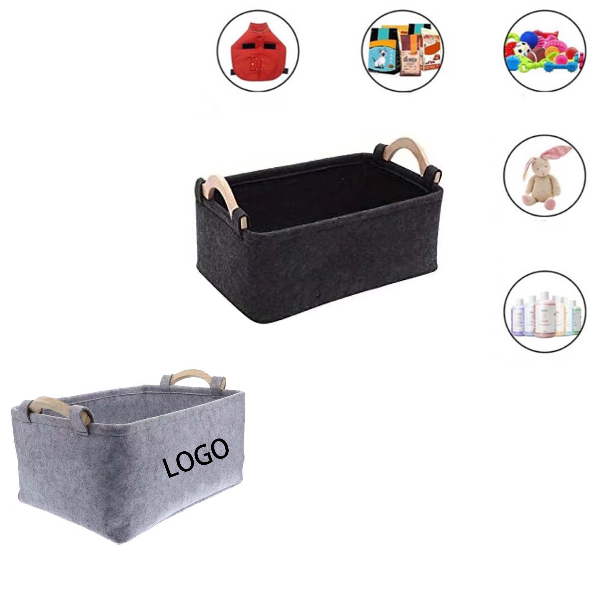 Folding Felt Storage Basket 2