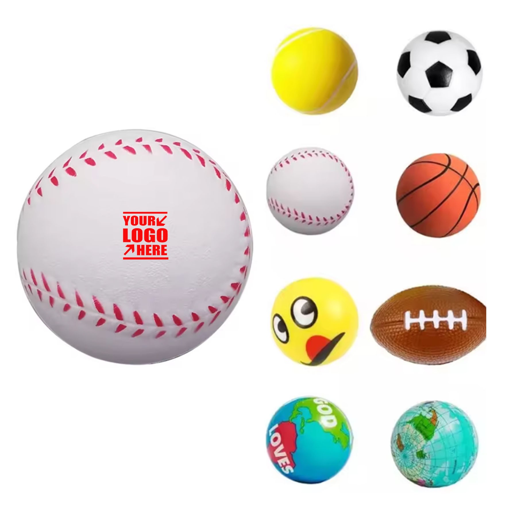 2.5" Pu Stress Ball Anti Stress Balls Fidget Toy