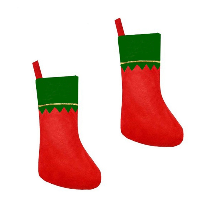 Felt Christmas Stocking Candy Gift Bag Christmas Decoration 4