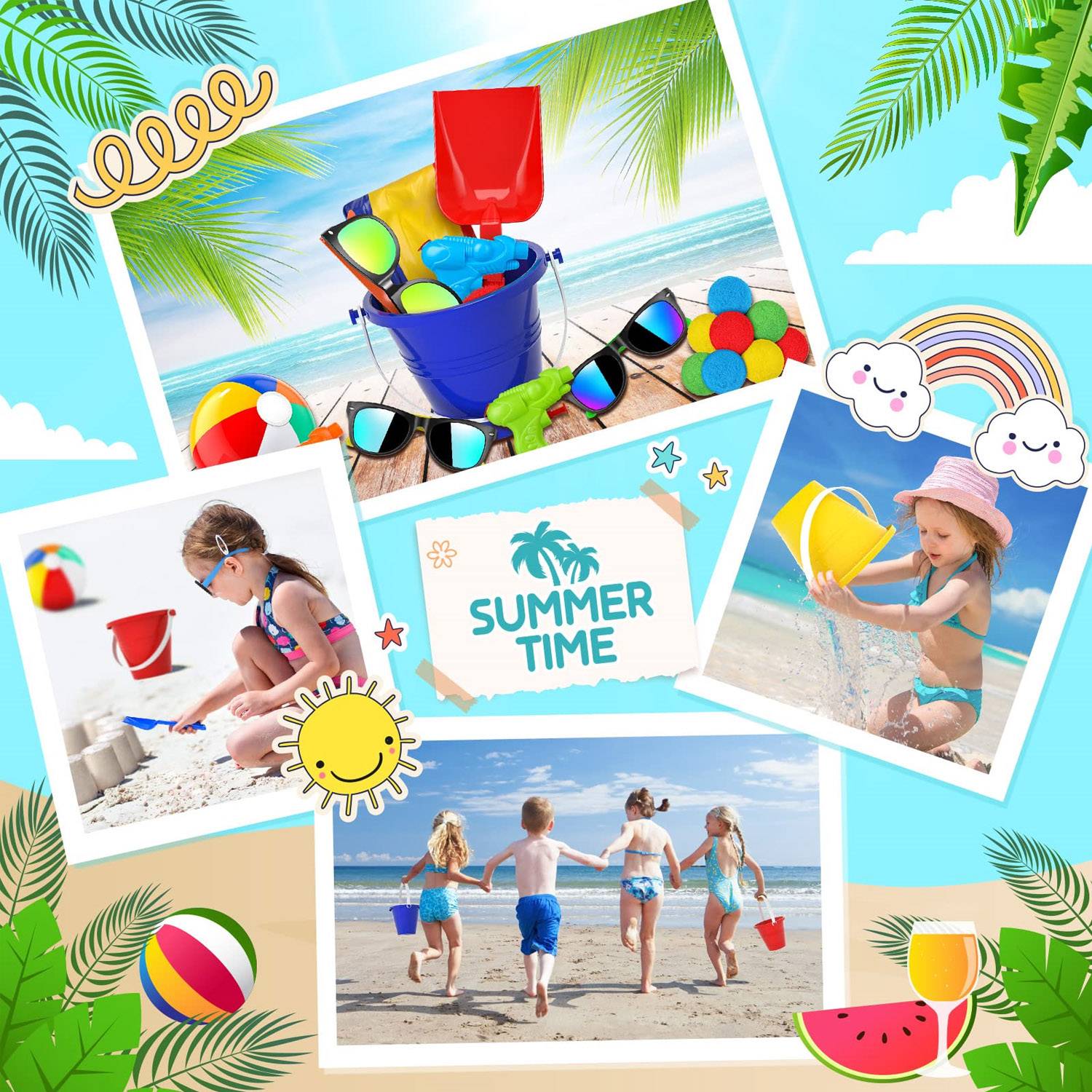 Large Sand Pail Kit Beach Summer Toys 4