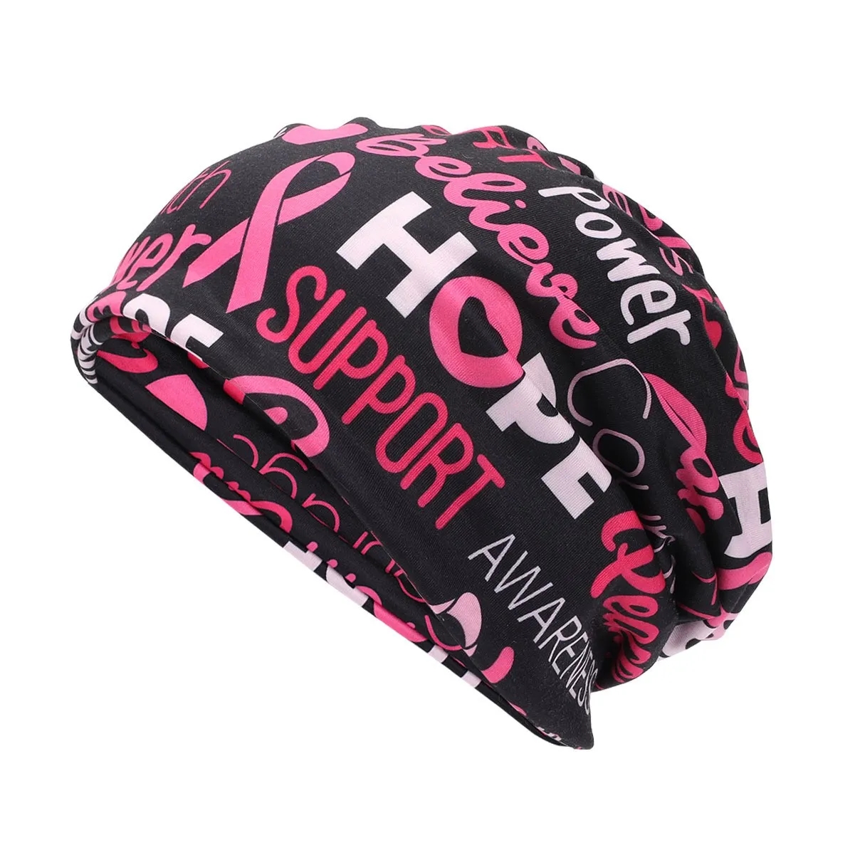 Breast Cancer Slouchy Beanie Hats 8