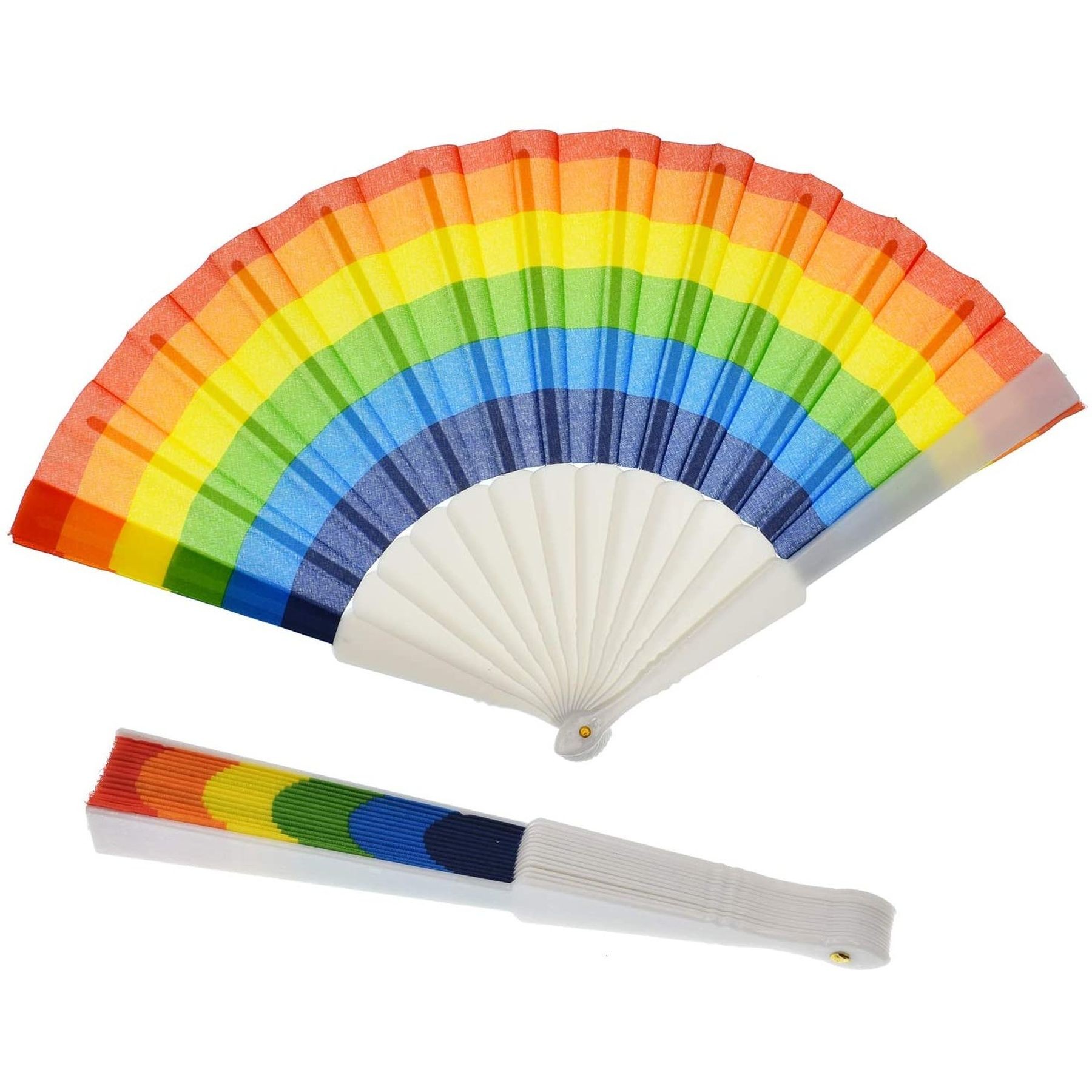 9 Inch Rainbow Pride Folding Hand Fans For Edm Music Club Event 10