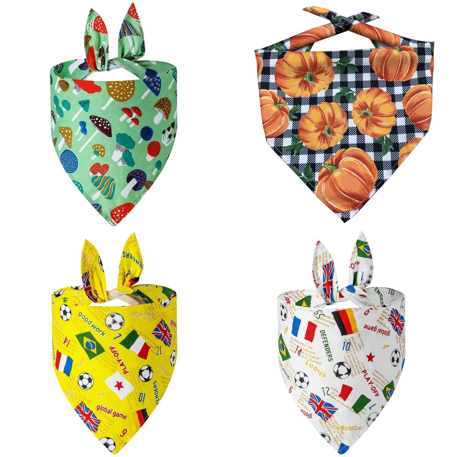 Triangle Hemmed Polyester Pet Bandana 5