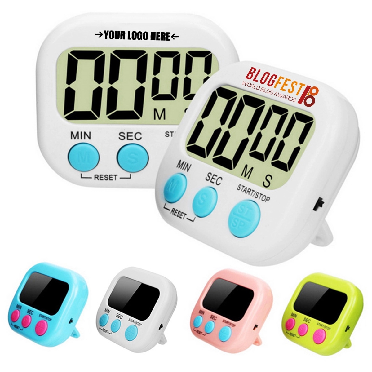 In Stock Custom Digital Kitchen Timer With Magnetic Backing 2