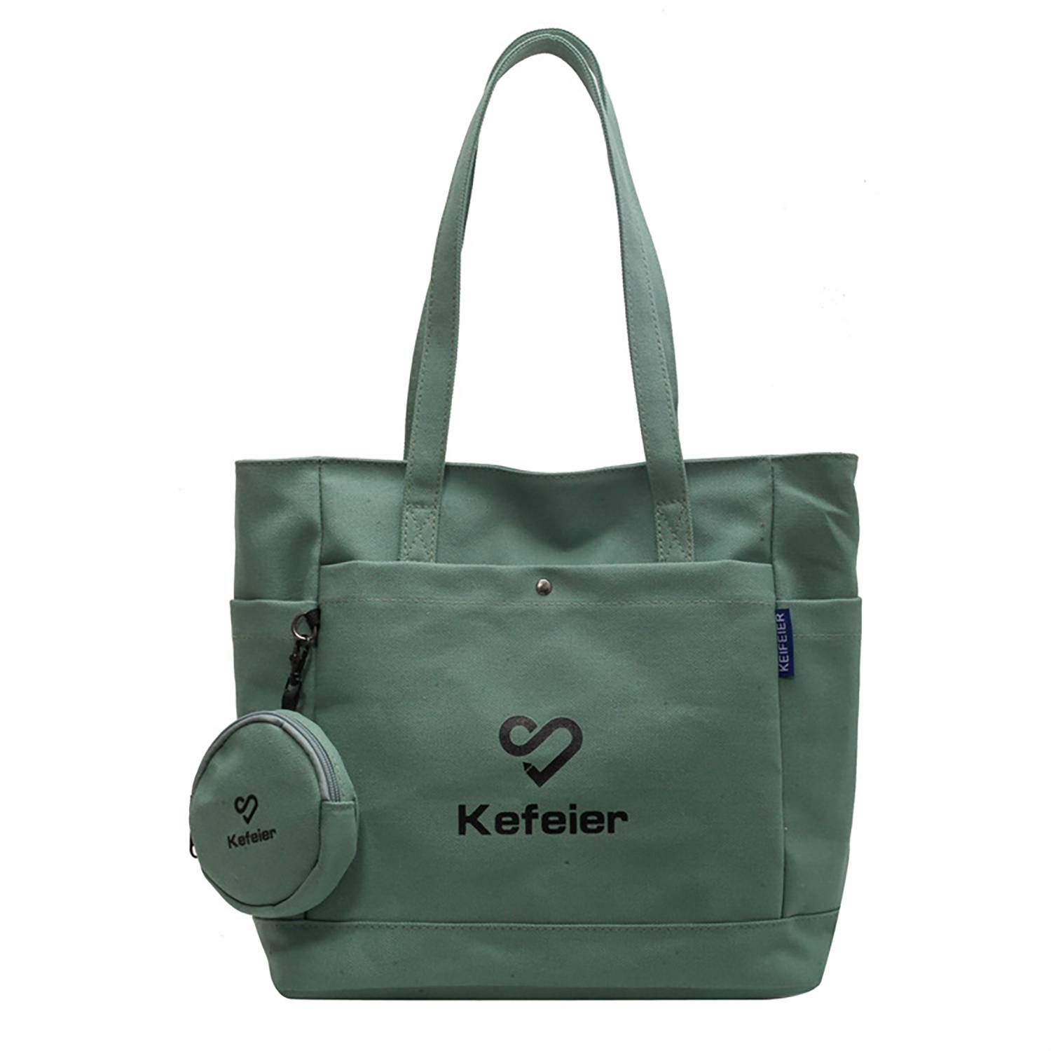 Spacious Canvas Commuter Bag w/ Coin Purse 3