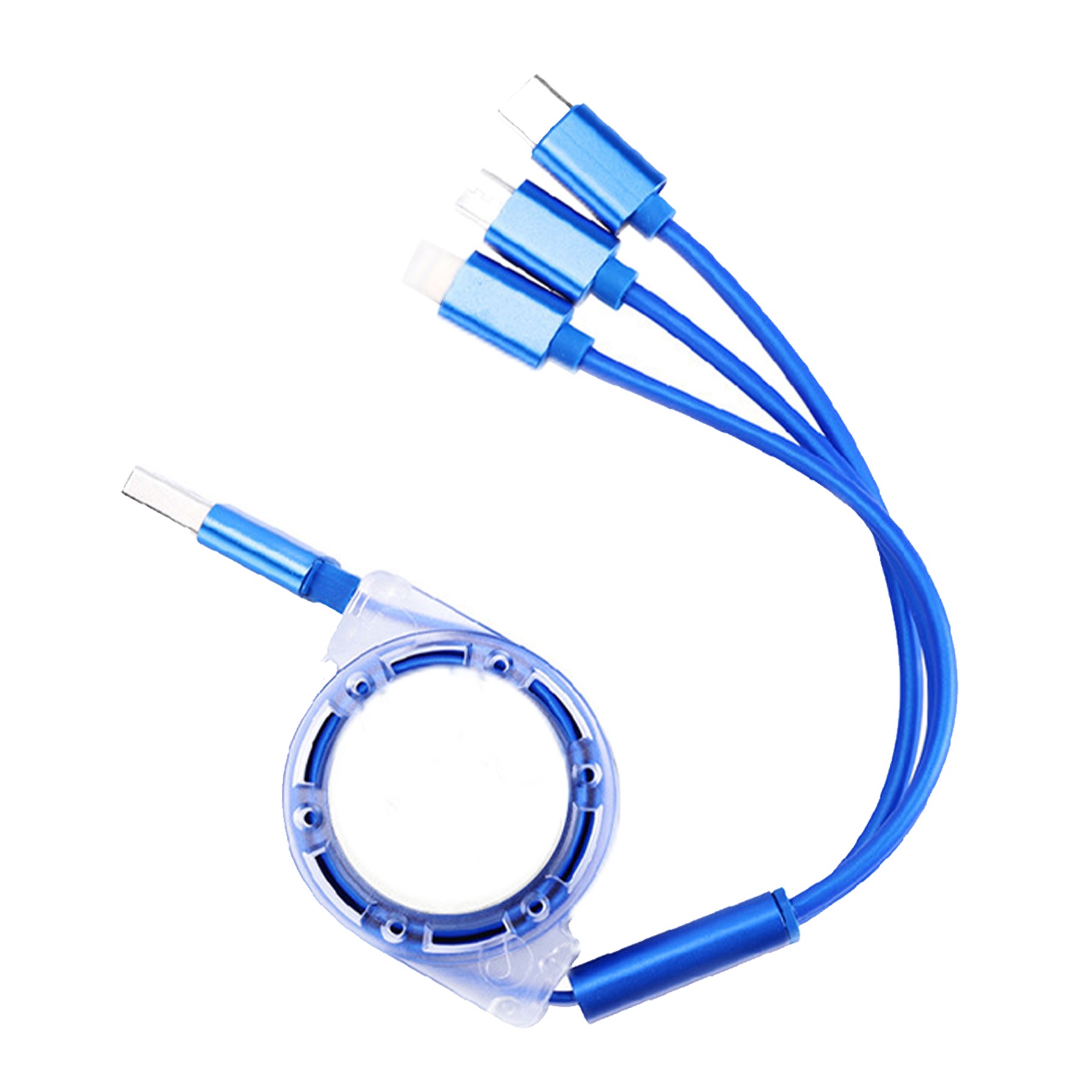 Multi Retractable Crystal Charging Cable 3