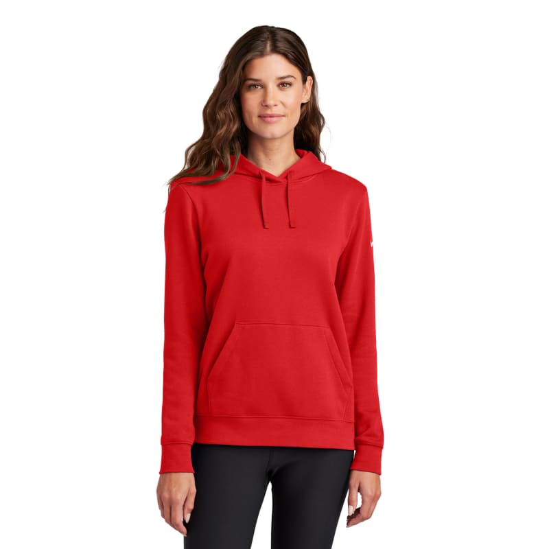 Nike Ladies Club Fleece Sleeve Swoosh Pullover Hoodie 10