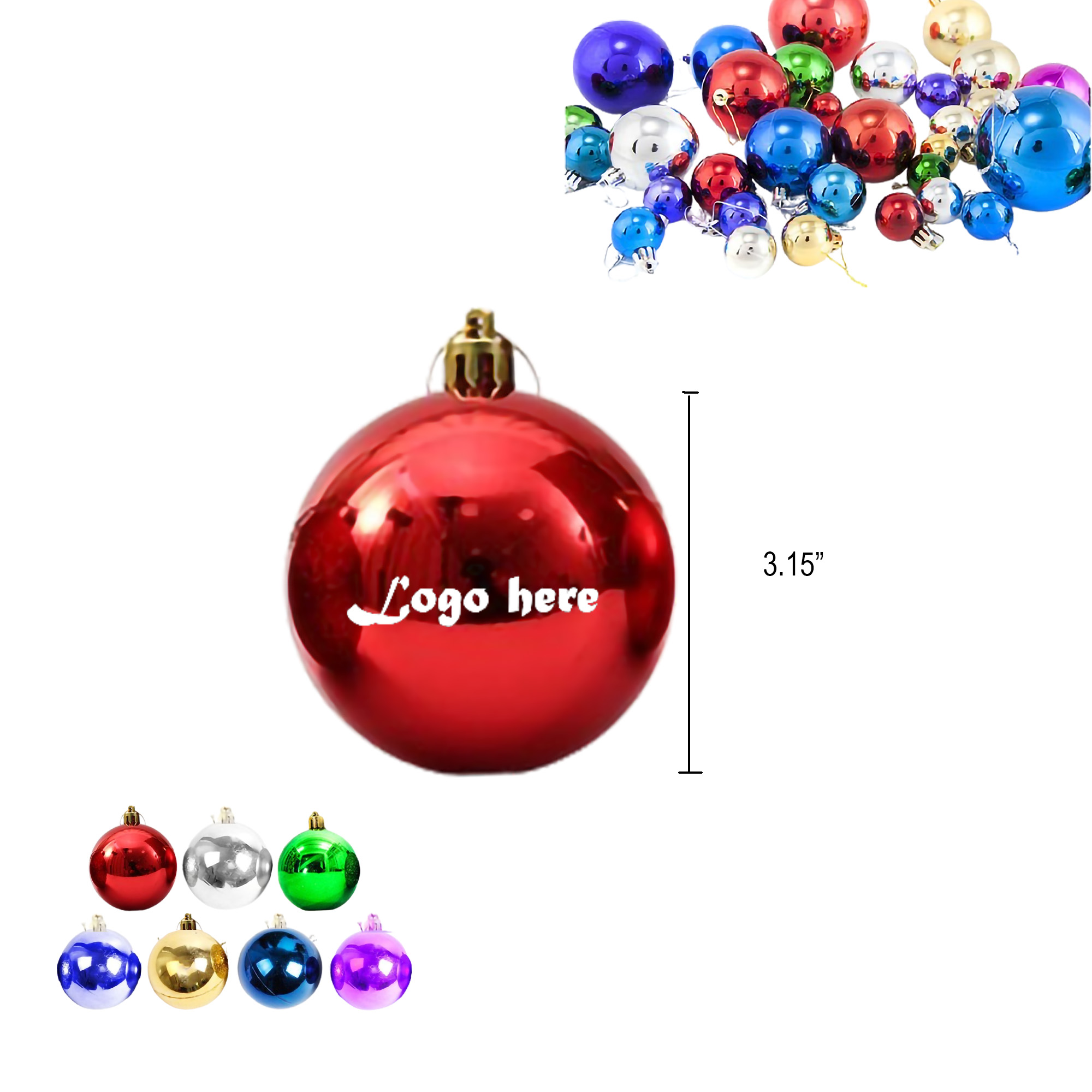 MOQ50 Christmas Balls Tree Ornaments 4