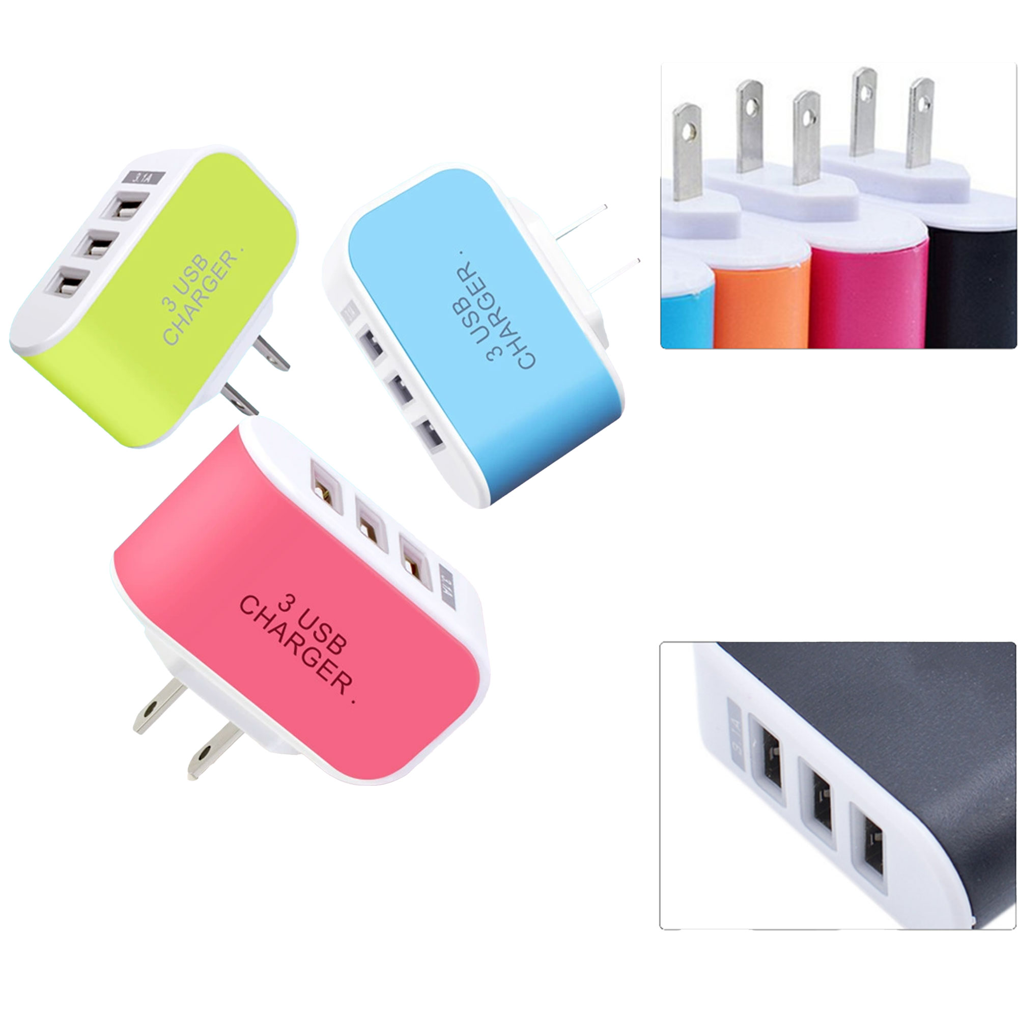 3-USB Multi-Function Phone Charger 3