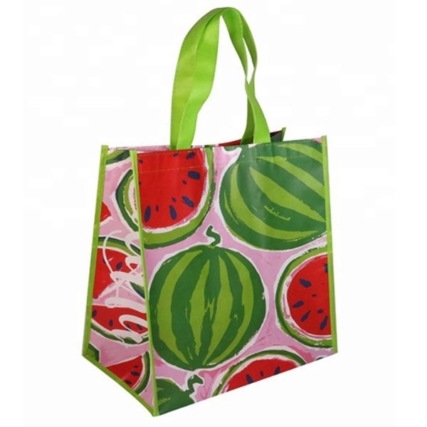 100% RPET Laminated Grocery Bag 12"W x 14"H x 8"D 7