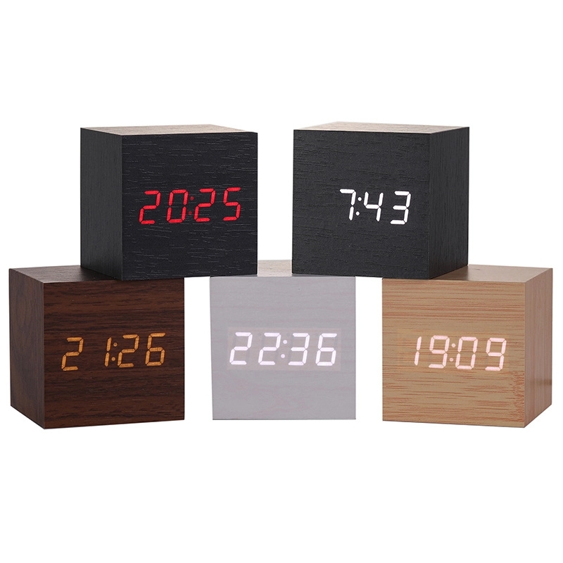 LED Cube Alarm Clock With USB 2