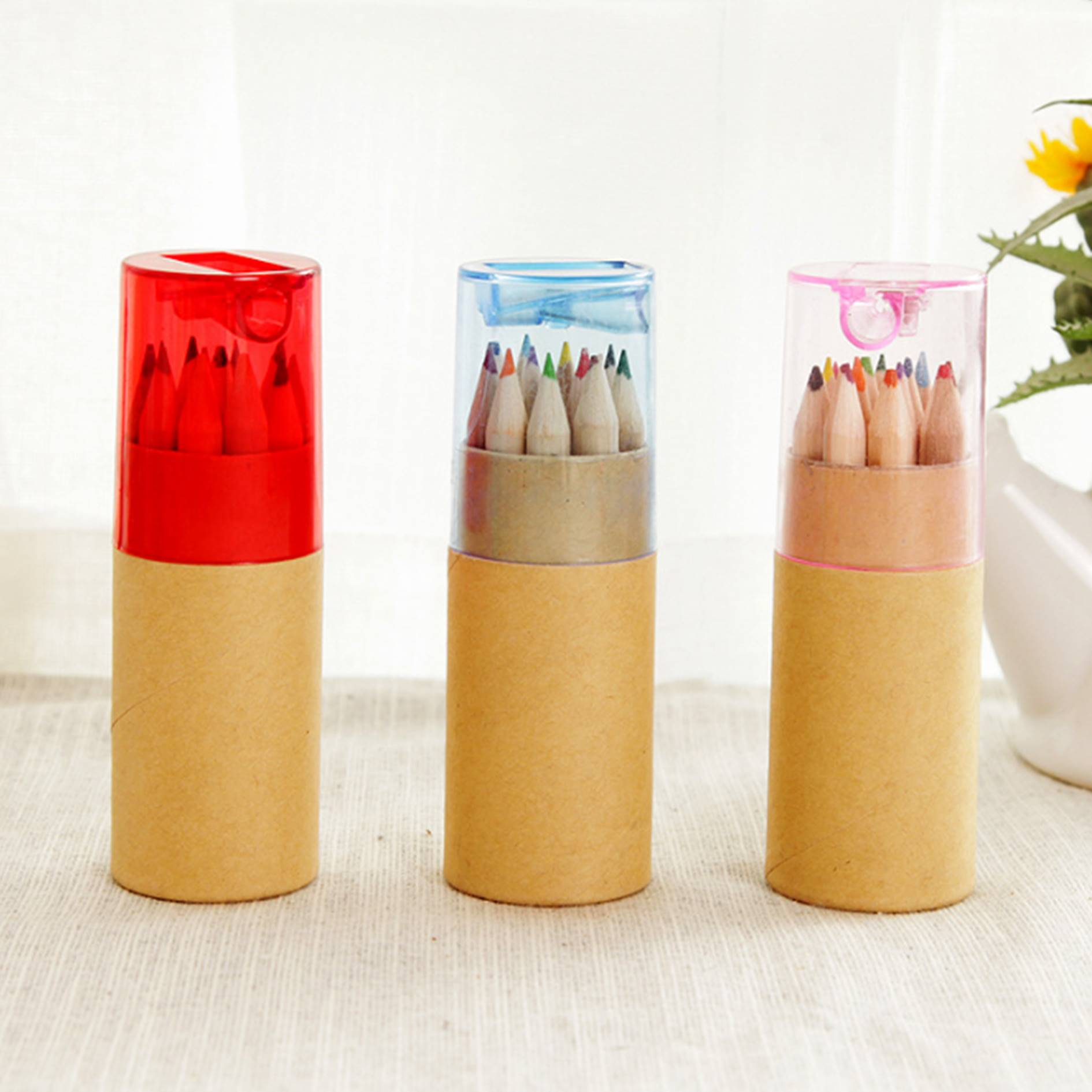 12 Pack Colored Pencils With Sharpener 1