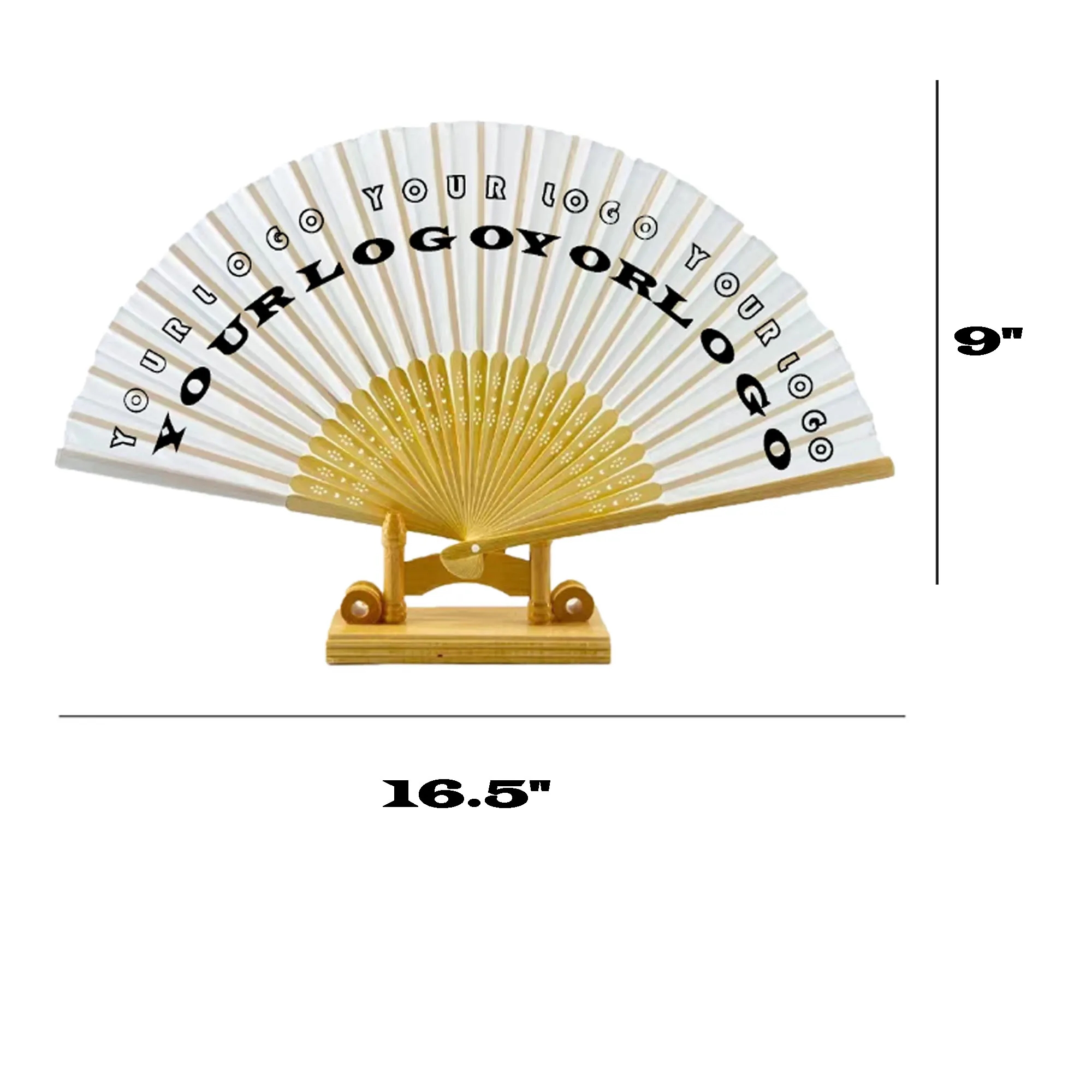 Cloth Covered Bamboo Fan 2