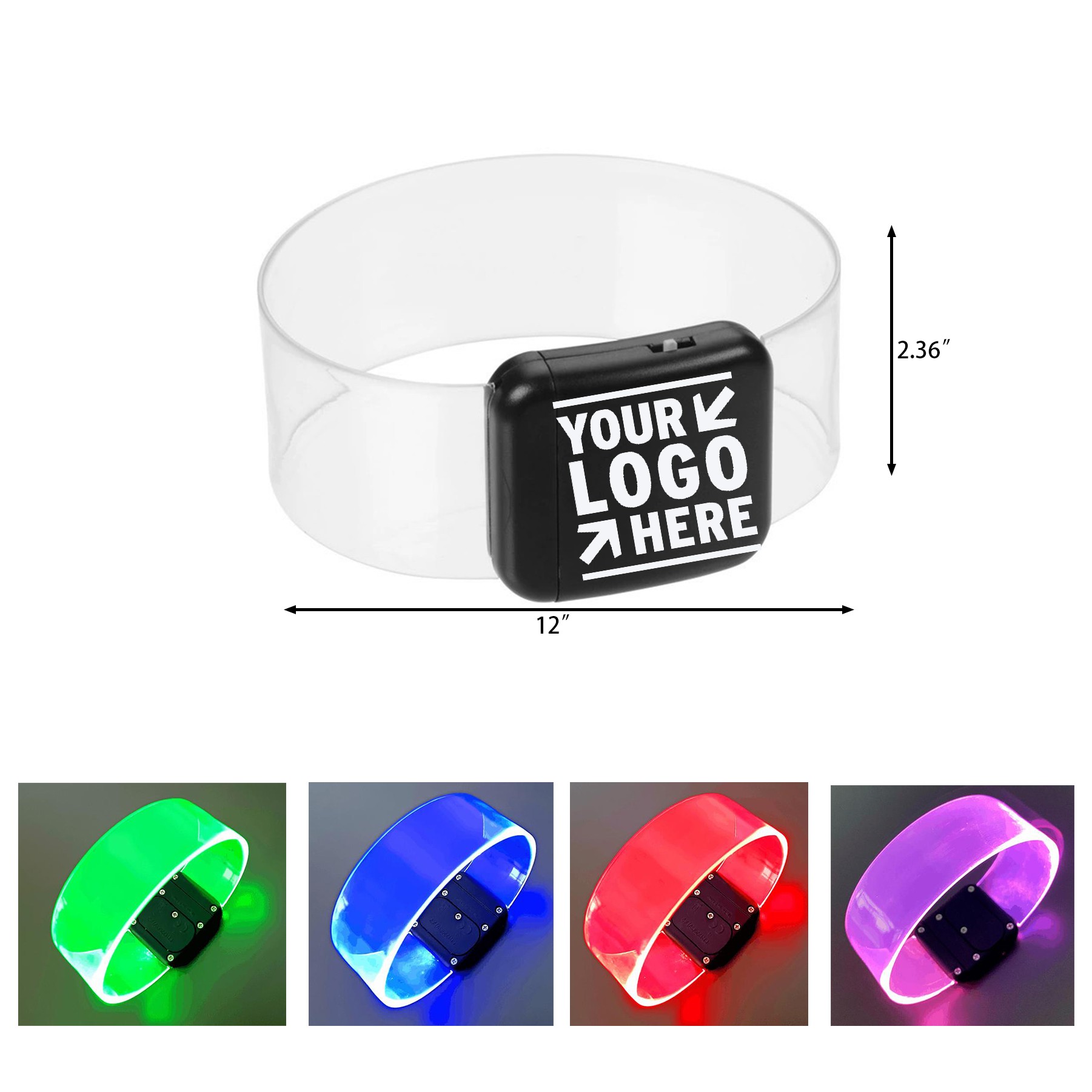 LED Light Up Bracelets with Magnetic 3