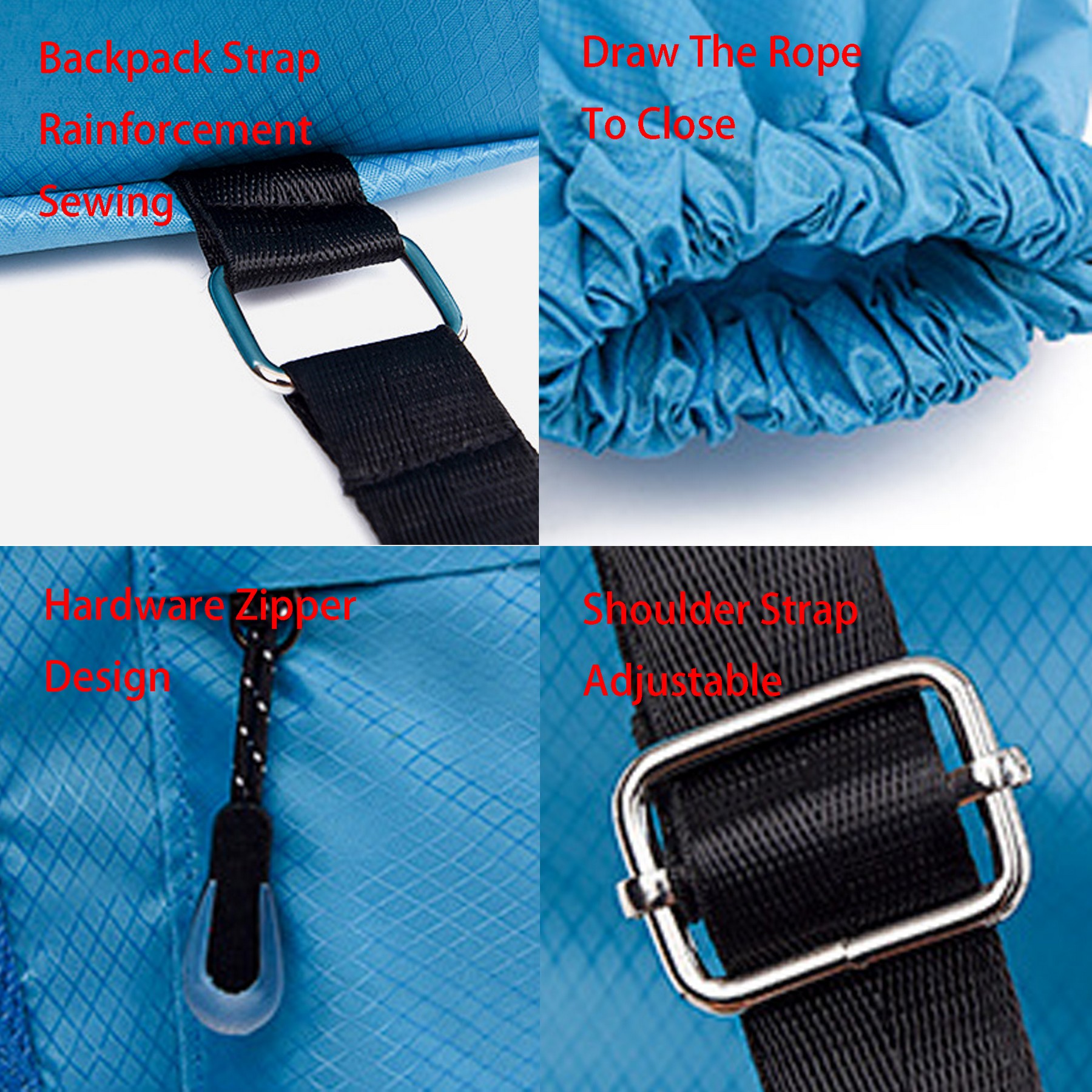 Drawstring Backpack With Waterproof Pockets 4