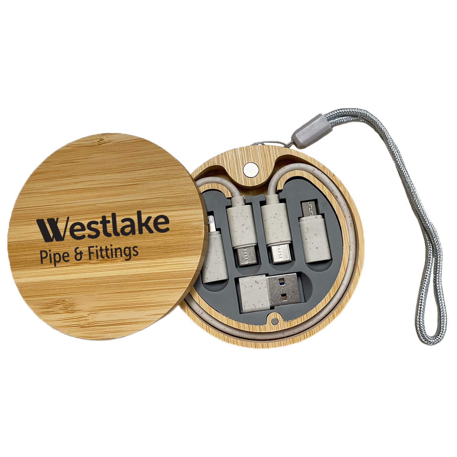 Eco-Friendly 60W Bamboo Cable Storage Box 1