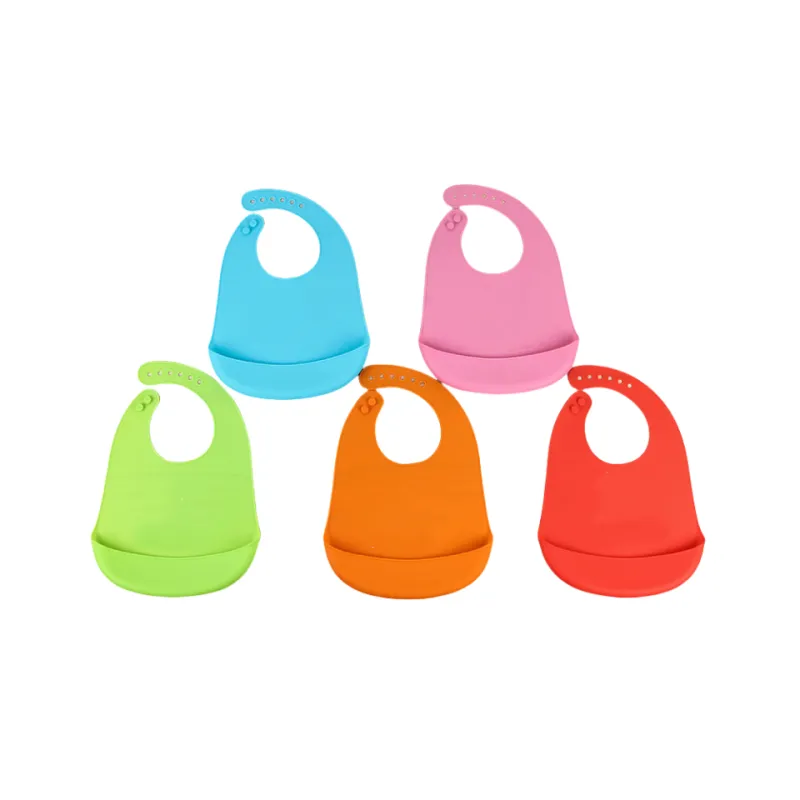 Solid Color Silicone Bib 2